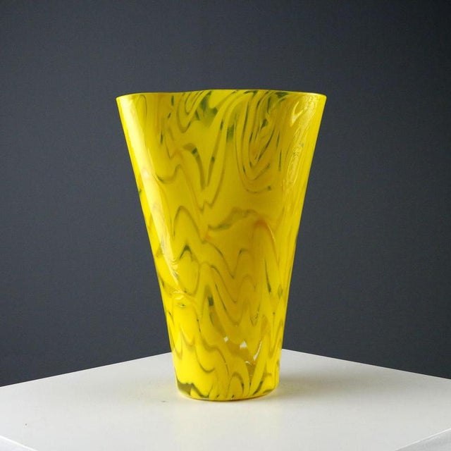 Glass Glass Vase aby Salviati Murano For Sale - Image 7 of 11