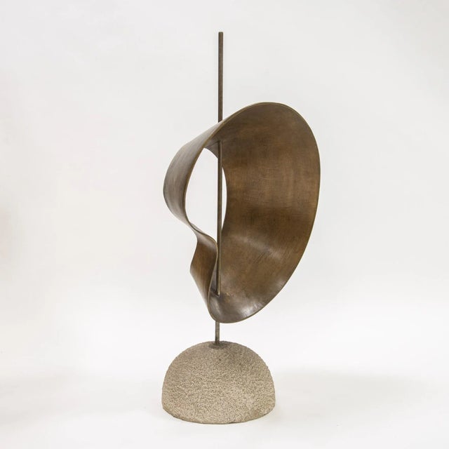 Franco Asco, Forma Evoluzione 14B, 1957, Bronze & Stone For Sale - Image 4 of 10