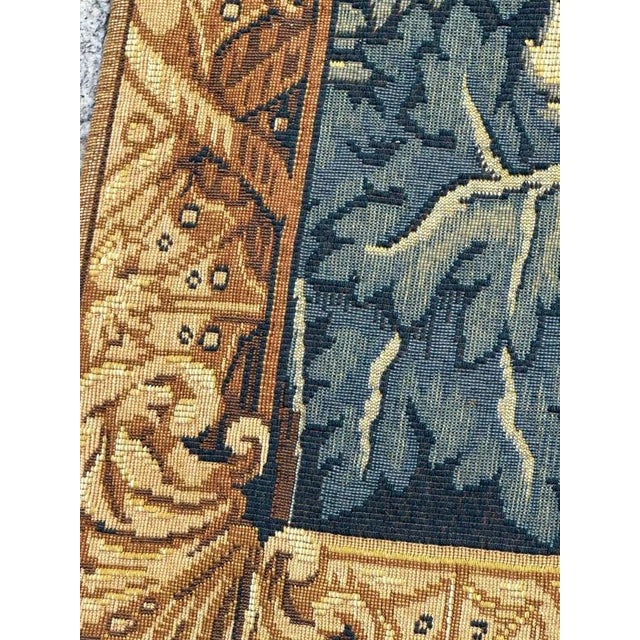 Vintage French Jacquard The Lignon Tapestry in the style of Aubusson, 1970s For Sale - Image 15 of 18
