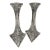 24% Lead Crystal Unique Triangle Eiffel Tower Shape Candle Holder Candlesticks For Sale