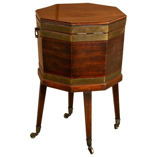 Antique 18th Century Georgian Mahogany & Brass Bound Wine Cooler Cellarette 1780 For Sale - Image 9 of 17
