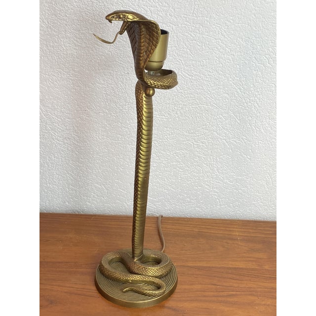 Vintage Bronze Cobra Lamp, 1970s For Sale - Image 6 of 18