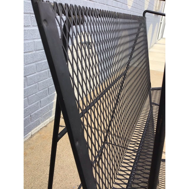 Vintage Black Metal Media Rack, Mid-Century Modern, 1950s Usa For Sale - Image 9 of 12