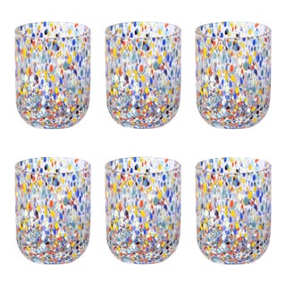 Spritz Confetti Cocktail Glass Tumblers, Set of 6 For Sale