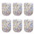 Spritz Confetti Cocktail Glass Tumblers, Set of 6 For Sale