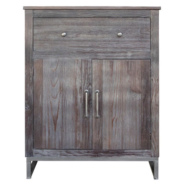 Rustic *New! Annie Modern Farmhouse Server Cabinet - Gray For Sale - Image 3 of 9