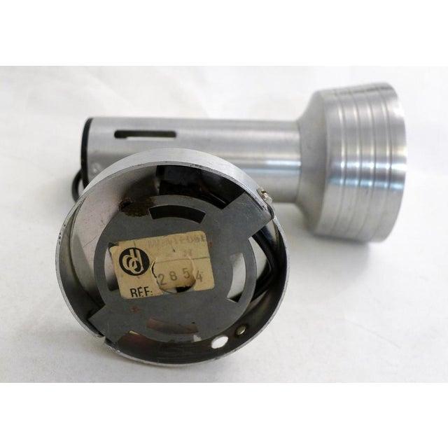 Metal Adjustable Wall Spotlight on a Ball Joint in Chrome and Brushed Metal, 1970s For Sale - Image 7 of 12