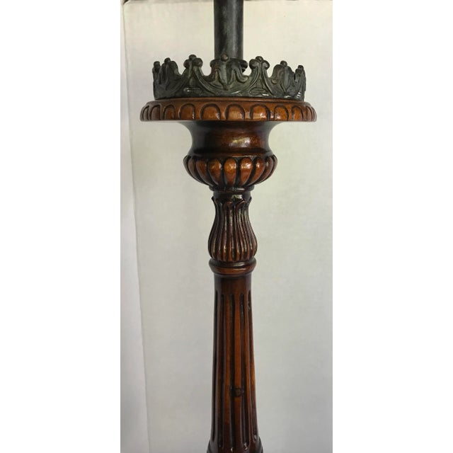 Gothic Mid 19th Century Carved Animalia Claw Lamps With Bronze Details - a Pair For Sale - Image 3 of 11
