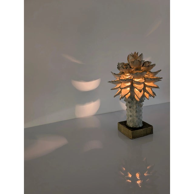Glazed Ceramic Sculpture Lamp by Birthe Aksby For Sale - Image 6 of 17