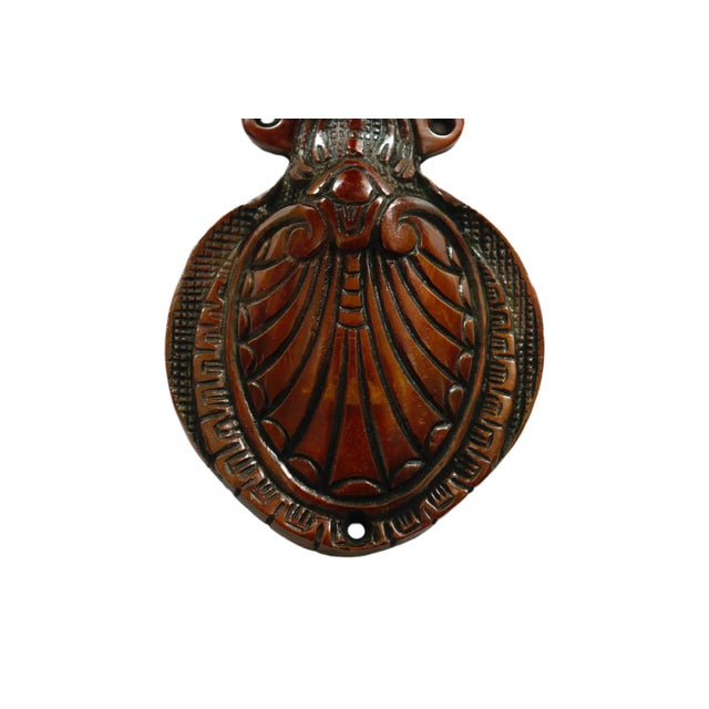 2020s Red Brass Owl Door Knocker For Sale - Image 5 of 6