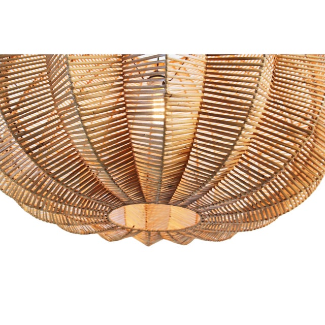 Contemporary Split Stain Pumpkin Pendant Light 40" For Sale - Image 3 of 7