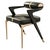 Art Deco "Grecale" Chair, With Bronze & Stainless Steel, Tailor Made Leather For Sale - Image 3 of 11