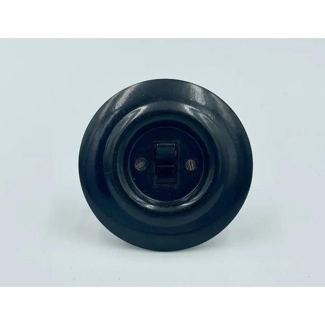 Bauhaus Czech Bakelite Light Switch, 1920s For Sale - Image 3 of 7