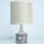 Brutalist Large Grey Ceramic Table Lamps with Silk Shades from Soholm, Denmark, 1960s, Set of 2 For Sale - Image 3 of 14