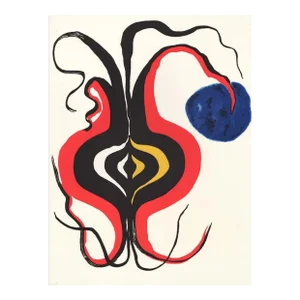 1966 Calder Original Lithograph Dm07156 Derriere Le Miroir