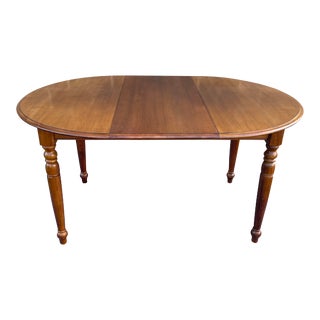 Ethan Allen Tables a La Carte Traditional Maple Round Extension Dining Table With Leaf For Sale