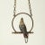 Bronze Conservatory Polychrome Cold-Painted Metal Cockatoo on Hanging Perch For Sale - Image 8 of 12