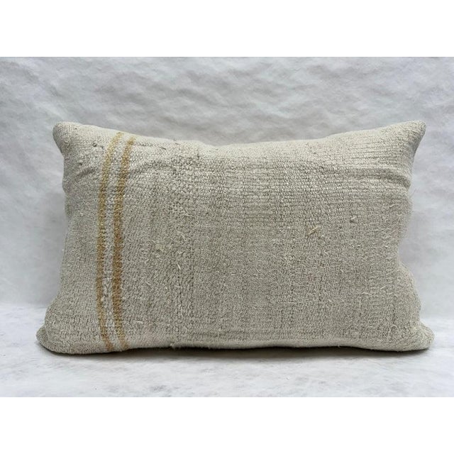 Turkish Hemp Pillow Cushion Natural Cream Brown Pillow Cushion Cover 16" x 24" #30283 Enhance your home decor with our...