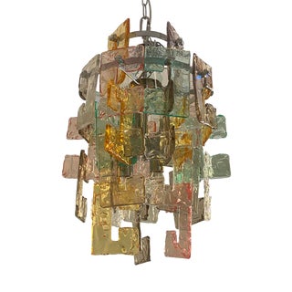 Multicolors Handmade C Chandelier in Murano Glass by Simoeng For Sale