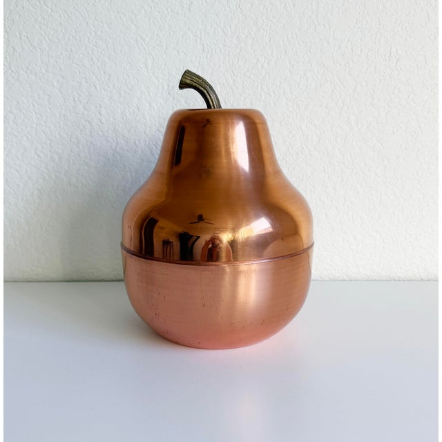 1970s Copper Pear Ice Bucket, Italy For Sale - Image 10 of 10