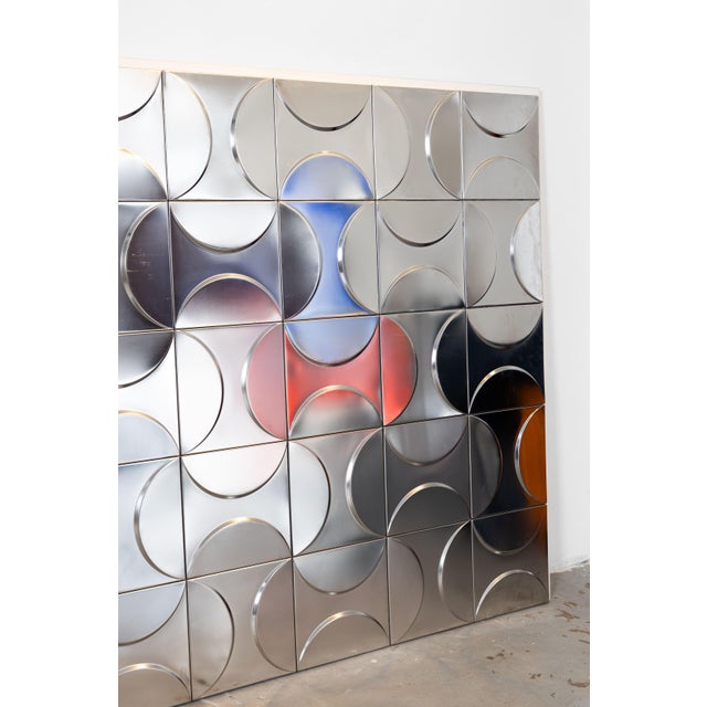 Large Decorative Panel, 1970, Aluminum For Sale - Image 9 of 13