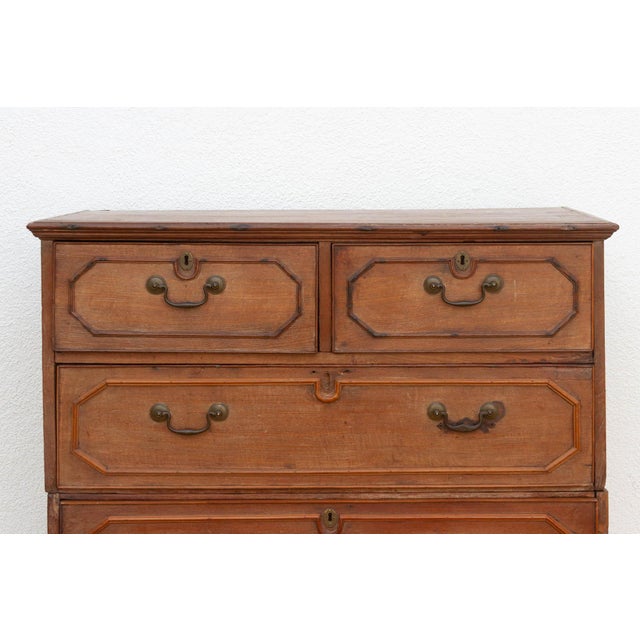 Antique Colonial Teak Chest on Chest For Sale In Los Angeles - Image 6 of 12