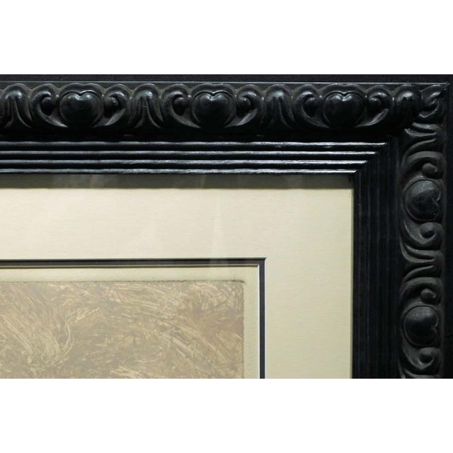 Earl Biss "Untitled"Hand Signed Mono Print W/ Custom Frame For Sale - Image 4 of 7