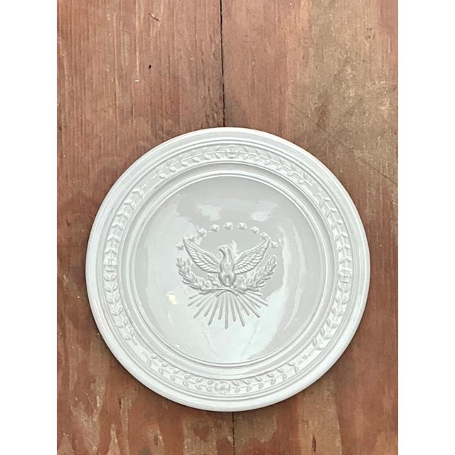 Vintage Italian Eagle Motif Ceramic Platter For Sale In West Palm - Image 6 of 12