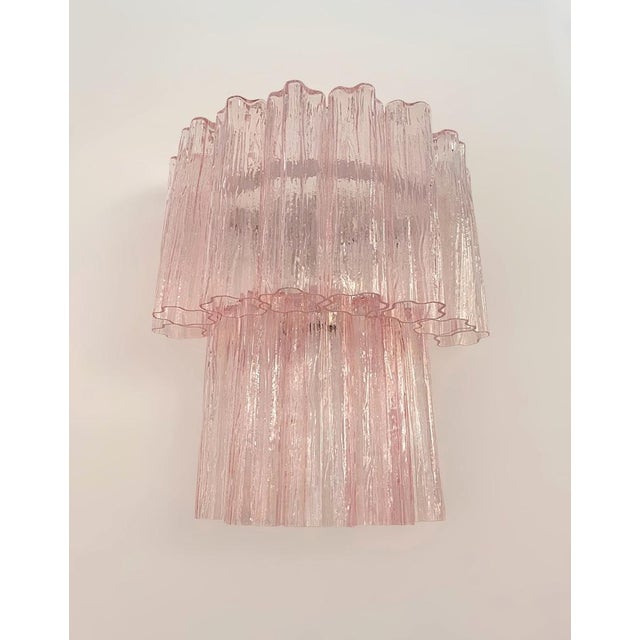 Mid-Century Modern Vintage Murano Glass Tube Wall Sconces, 1990s, Set of 2 For Sale - Image 3 of 13