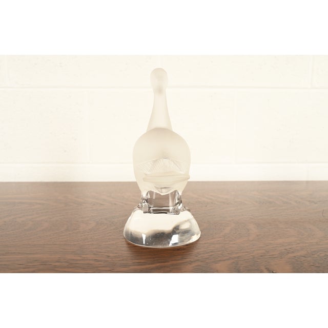 Lalique Lalique Art Deco Frosted Crystal Large Standing Duck Sculpture For Sale - Image 4 of 12