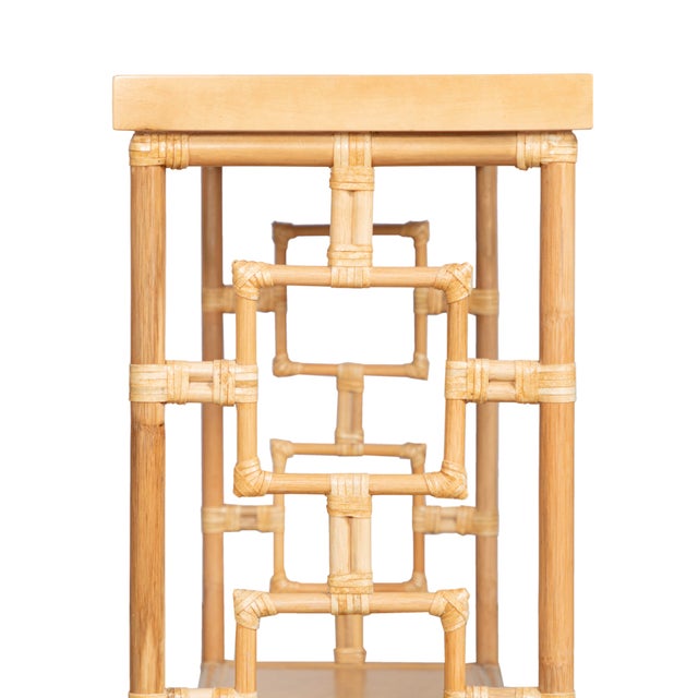 Wood Sobe Console, Natural For Sale - Image 7 of 8