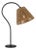Amber Lewis by Visual Comfort Signature Dume 24" Arched Table Lamp in Aged Iron with Natural Abaca Shade For Sale