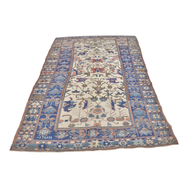 Geometric Vintage Anatolian Carpet For Sale