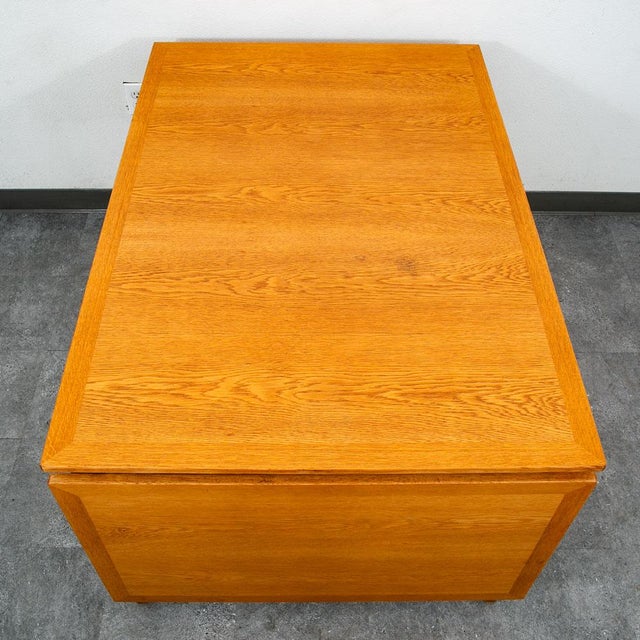 Slagelse Møbelværk Mid Century Danish Modern Dining Table Kurt Ostervig Oak Drop Leaf Slagelse 94" For Sale - Image 4 of 12