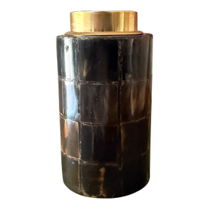 Vintage Sarome Table Lighter Japan Deep Brown Horn Inlay Mid Century Decor
