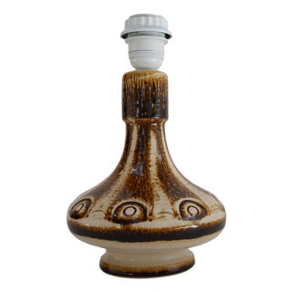 Danish Modern Brown Ceramic Table Lamp by Søholm, 1960s. For Sale