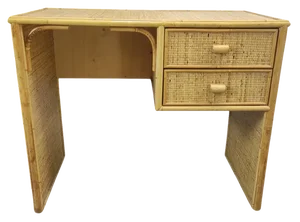 Bamboo Wicker Desk, 1970s