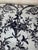 Wallpaper in black and white toile with moire background. There are 10 rolls. @900” per roll (25’)