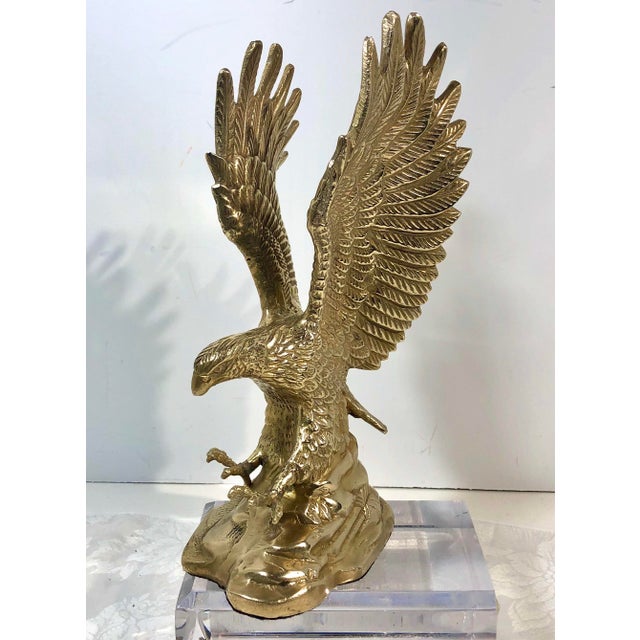 Vintage Solid Brass Eagle Figurine Chairish