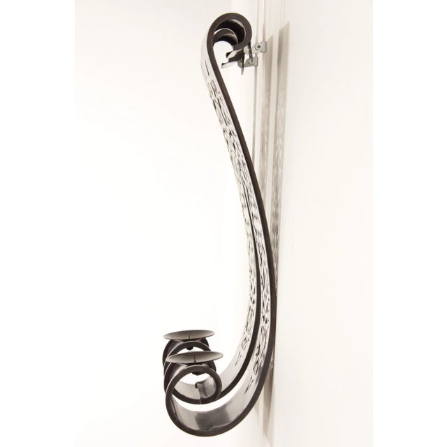 Traditional Bombay Company Pair Pierced Brass Candle Wall Sconces For Sale - Image 3 of 13