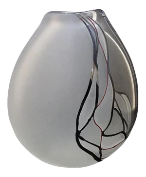 Decorative Art Etched Glass Vase