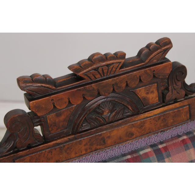 Pair of Antique Victorian Carved Side Chairs For Sale - Image 9 of 17