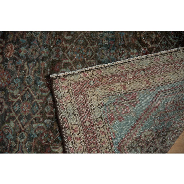 Sky Blue Vintage Distressed Malayer Rug - 3'6" x 4'9" For Sale - Image 8 of 9