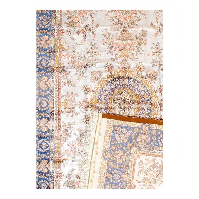 Traditional Pasargad DC Exquisite Design Paris Palace Fine Power Loom V.Silk Rug For Sale - Image 3 of 3