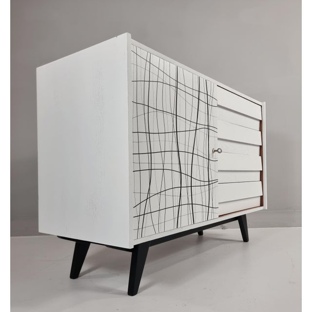 Vintage Commode in Oak, 1960s For Sale - Image 6 of 12