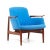 Finn Juhl for Niels Vodde Nv-53 Mid Century Blue Chairs - Pair For Sale In Chicago - Image 6 of 12