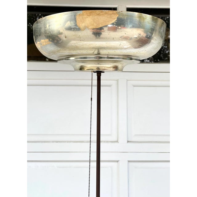 Silver Late 20th Century Industrial Floor Lamp From Salvaged Ww II Oxygen Tank For Sale - Image 8 of 13