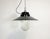 - Vintage industrial light from former Czechoslovakia made during the 1960s - Grey enamel shade with white interior -...