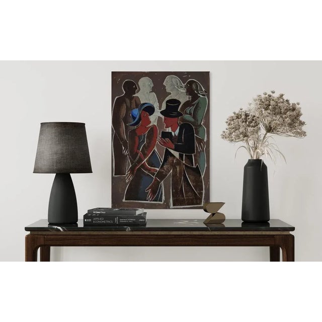 Contemporary Vento Gonzalez, Composition, 1994, Mixed Media on Paper For Sale - Image 3 of 7