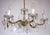 Brass Lead Crystal Chandelier Six Lights from Palwa & Walter, 1960s For Sale - Image 4 of 9